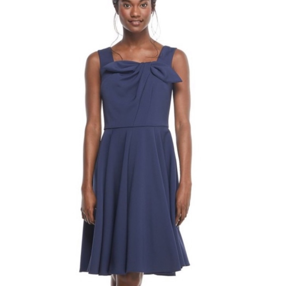 Gal Meets Glam Collection Zoe Bow Neckline dress - Picture 2 of 5